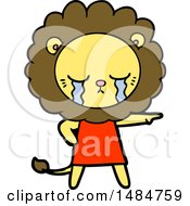 Poster, Art Print Of Crying Cartoon Lion