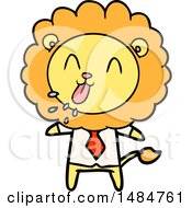 Poster, Art Print Of Happy Cartoon Lion