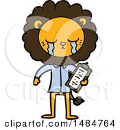 Poster, Art Print Of Crying Cartoon Lion