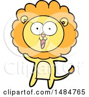 Poster, Art Print Of Happy Cartoon Lion