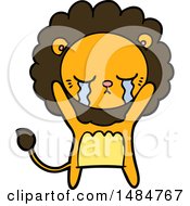 Poster, Art Print Of Crying Cartoon Lion