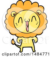 Poster, Art Print Of Happy Cartoon Lion