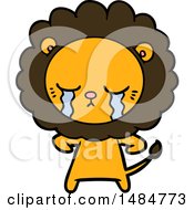 Poster, Art Print Of Crying Cartoon Lion