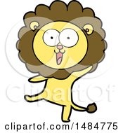 Poster, Art Print Of Happy Cartoon Lion