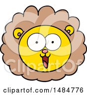 Poster, Art Print Of Cartoon Lion Face