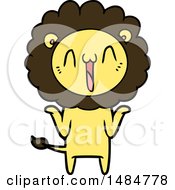 Poster, Art Print Of Happy Cartoon Lion