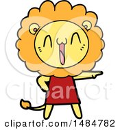 Poster, Art Print Of Happy Cartoon Lion