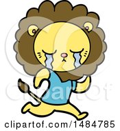 Poster, Art Print Of Crying Cartoon Lion