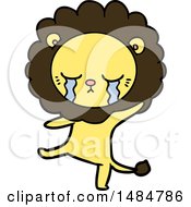 Poster, Art Print Of Crying Cartoon Lion