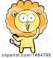 Poster, Art Print Of Happy Cartoon Lion