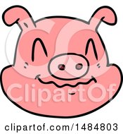 Clipart Of A Pig Royalty Free Vector Illustration
