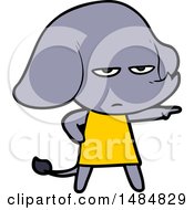 Clipart Cartoon Of A Purple Elephant