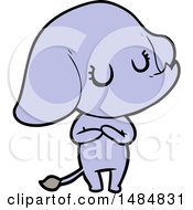 Clipart Cartoon Of A Purple Elephant