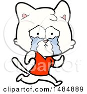 Poster, Art Print Of Crying Cartoon Cat