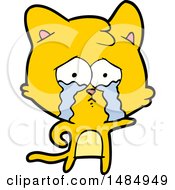 Poster, Art Print Of Cartoon Crying Cat