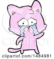 Poster, Art Print Of Crying Cartoon Cat