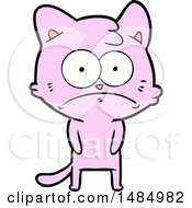 Cartoon Clipart Of A Pink Cat