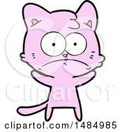 Cartoon Clipart Of A Pink Cat by lineartestpilot