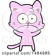 Cartoon Nervous Cat