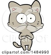 Poster, Art Print Of Cartoon Nervous Cat