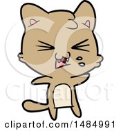 Poster, Art Print Of Cartoon Hissing Cat