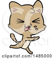 Poster, Art Print Of Cartoon Hissing Cat