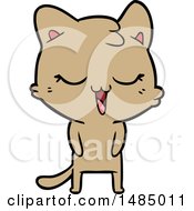 Poster, Art Print Of Happy Cartoon Cat