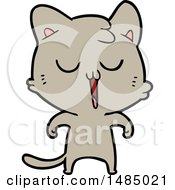 Poster, Art Print Of Cartoon Cat Singing