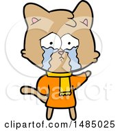 Poster, Art Print Of Cartoon Crying Cat