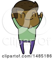 Clipart Of A Cartoon Friendly Man by lineartestpilot