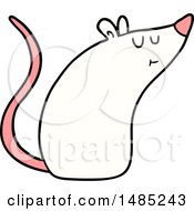 Clipart Cartoon White Mouse by lineartestpilot