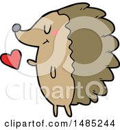 Clipart Cute Cartoon Hedgehog by lineartestpilot