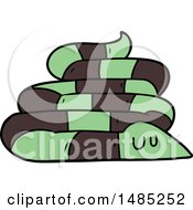 Clipart Cartoon Sleepy Snake
