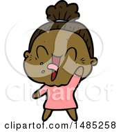 Clipart Cartoon Happy Old Woman