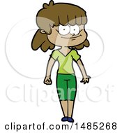 Clipart Cartoon Smiling Woman