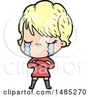 Clipart Cartoon Woman Crying