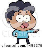 Clipart Cartoon Man Gasping In Surprise
