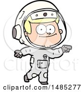 Clipart Happy Astronaut Cartoon