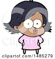Clipart Cartoon Girl Pouting