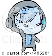 Clipart Cartoon Astronaut Woman
