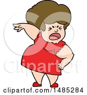 Clipart Cartoon Angry Woman