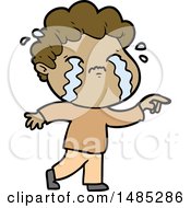 Clipart Cartoon Man Crying