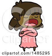 Clipart Cartoon Woman Talking Loudly