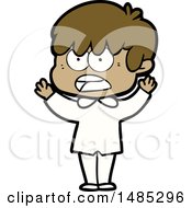 Clipart Worried Cartoon Boy