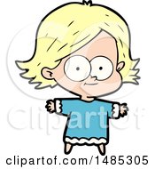 Clipart Happy Cartoon Girl