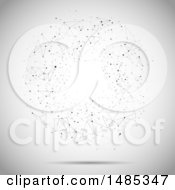 Clipart Of A Floating Connections Ring On A Shaded Background Royalty Free Vector Illustration