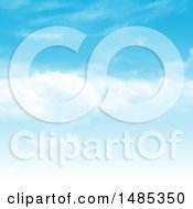 Clipart Of A Blue Sky And Clouds Background Royalty Free Vector Illustration
