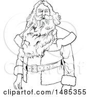 Poster, Art Print Of Black And White Santa