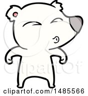 Clipart Of A Polar Bear Royalty Free Vector Illustration