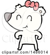 Clipart Of A Polar Bear Royalty Free Vector Illustration by lineartestpilot